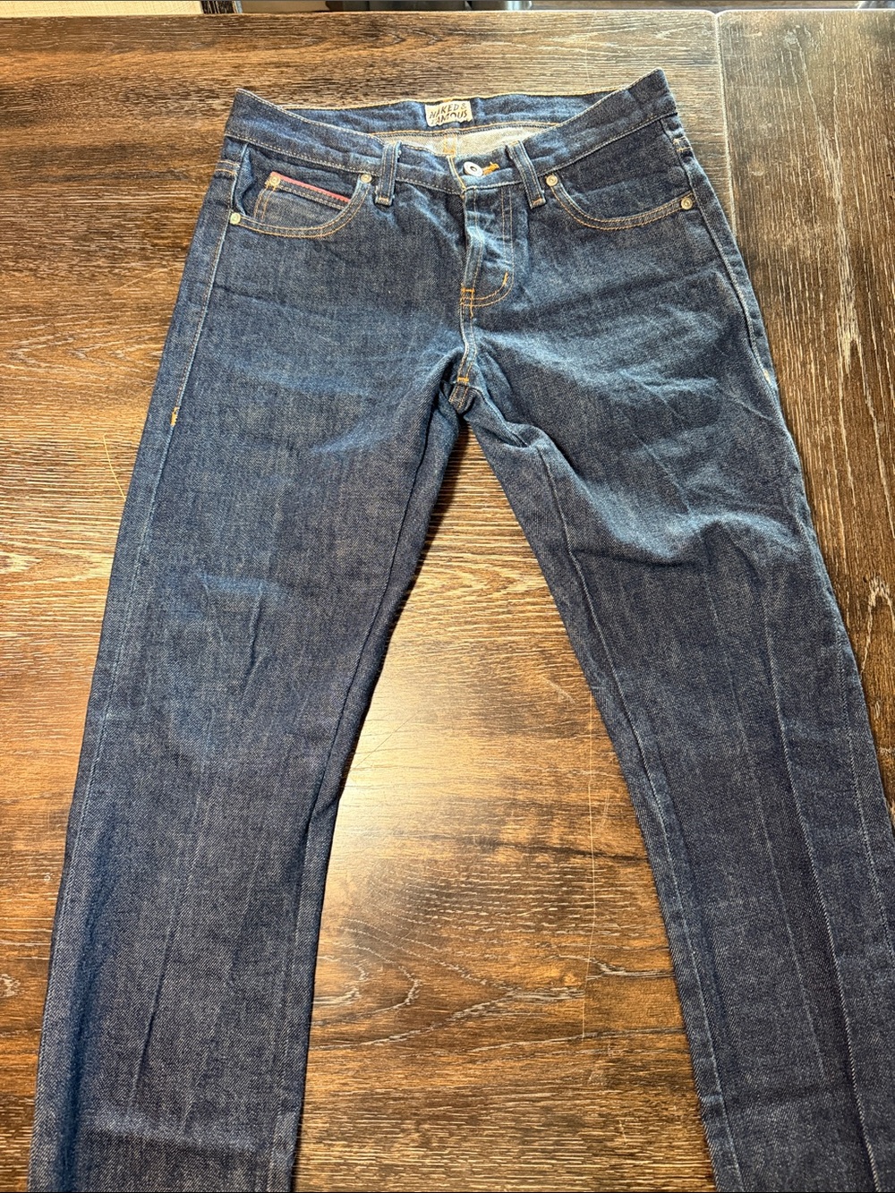 Naked & Famous Denim Slim Straight Jeans in Deep Indigo